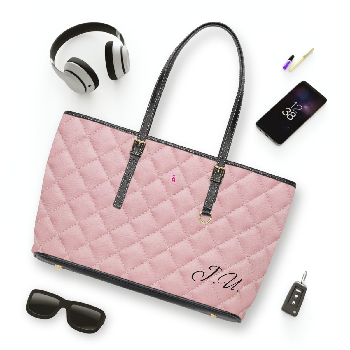 Perzonalized Pink Quilted Shoulder Bag