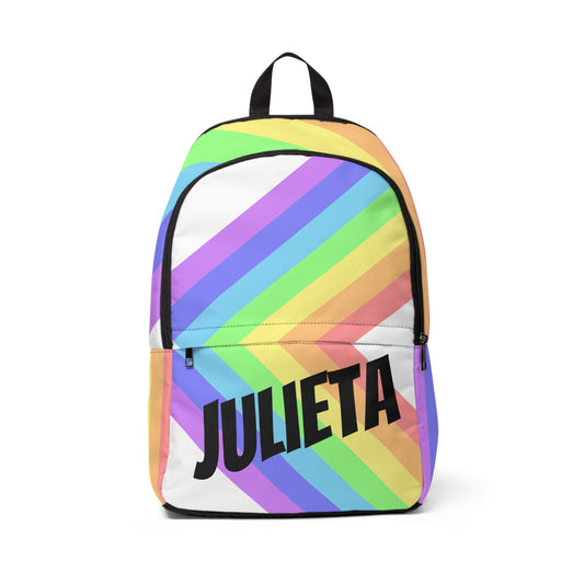 Mochila escolar personalizable - Arcoiris