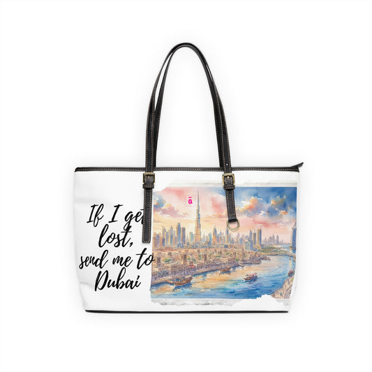 Dubai Watercolor Cityscape Shoulder Bag
