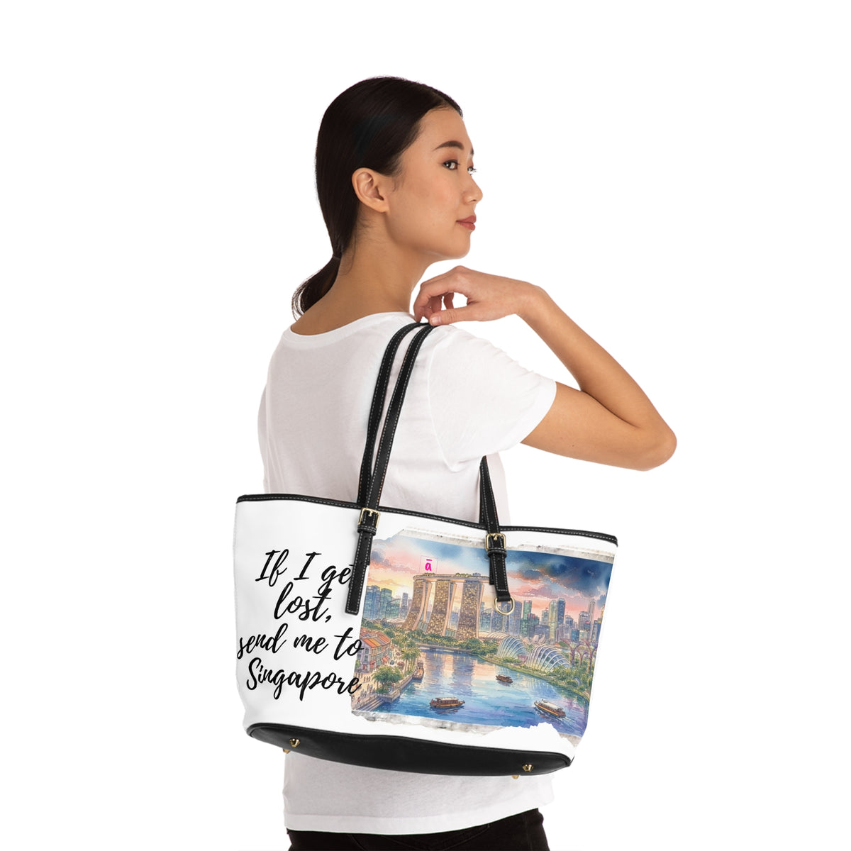 Singapore Watercolour Shoulder Bag