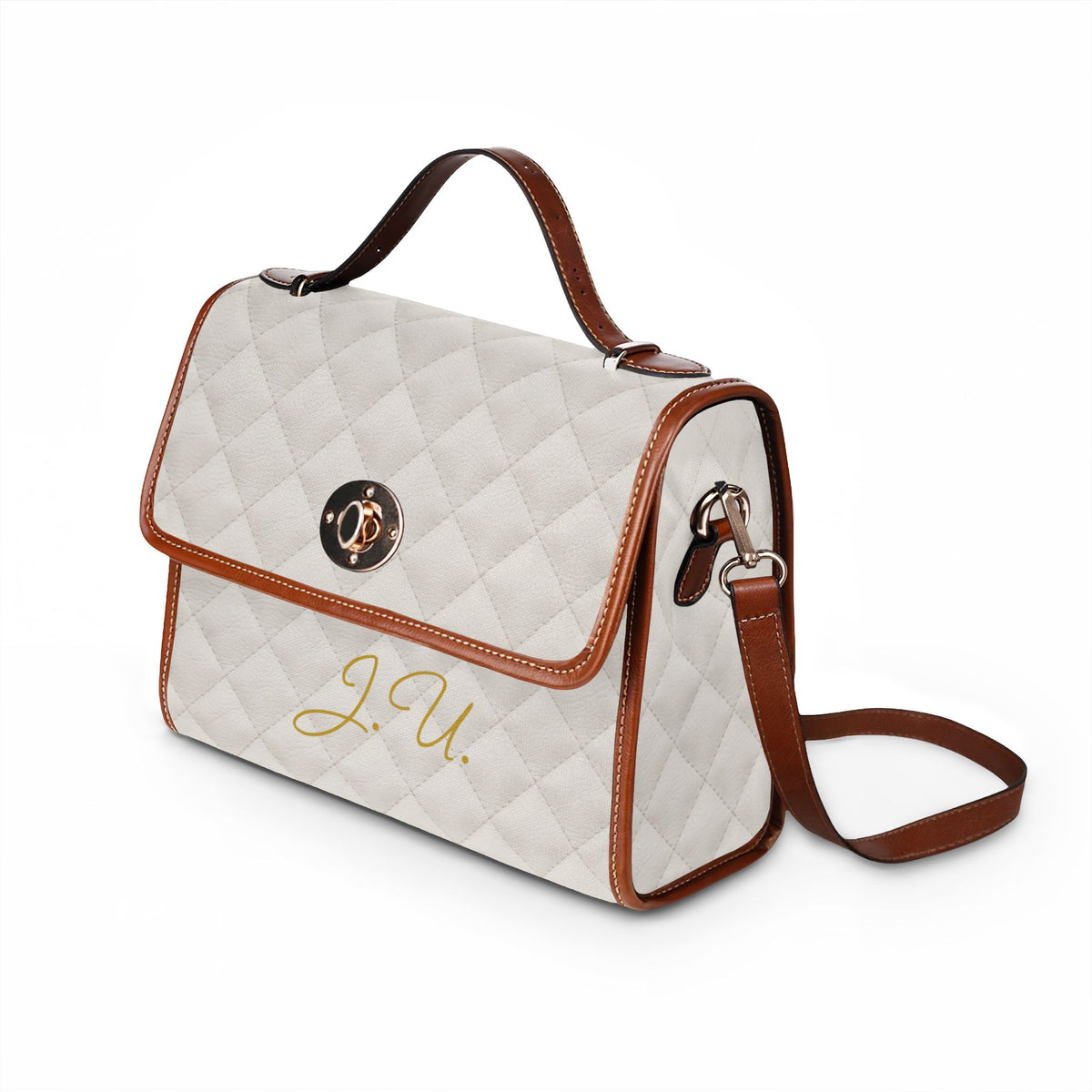 Bolso Personalizado Blanco Perla estilo acolchado
