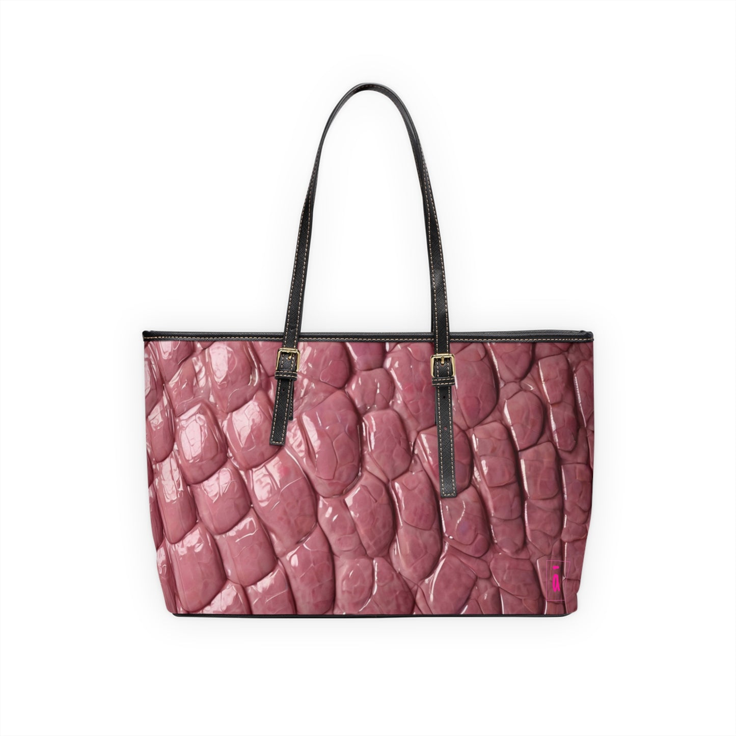 Shopping Bag - Pink Crocodile