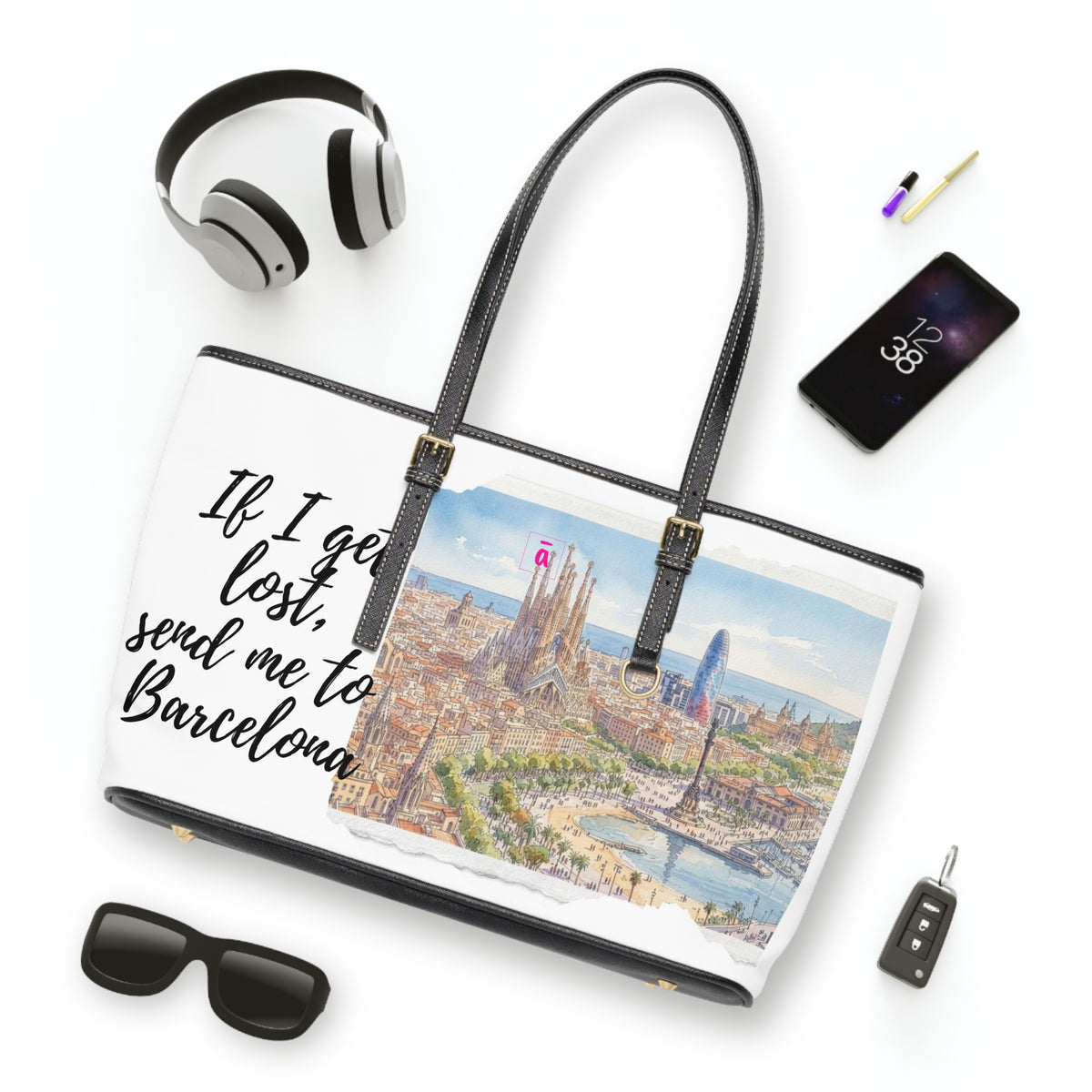 Barcelona Watercolour Shoulder Bag