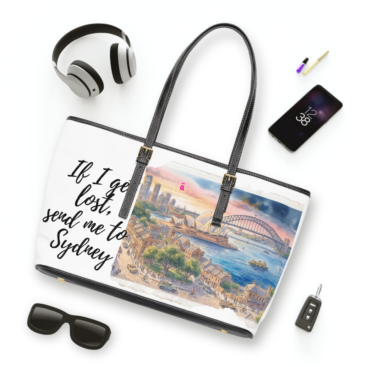 Sydney Watercolor Shoulder Bag