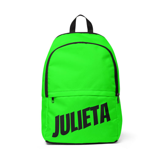 Mochila escolar personalizable - Verde Fluor