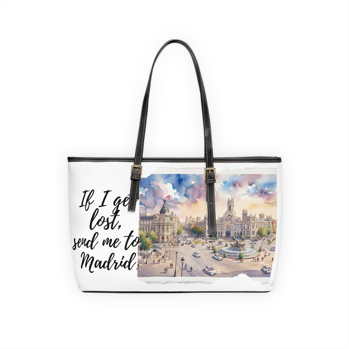 Madrid Watercolor City Shoulder Bag