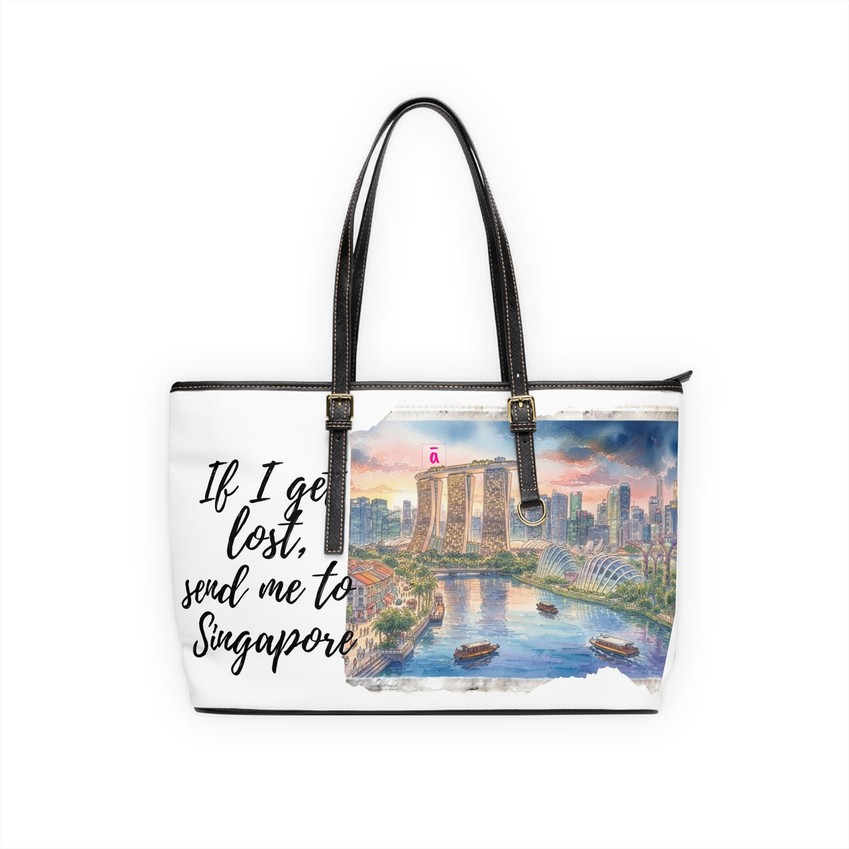 Singapore Watercolour Shoulder Bag
