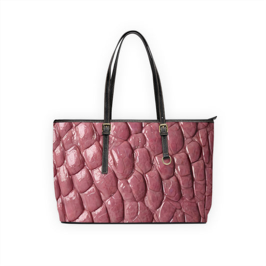 Shopping Bag - Pink Crocodile