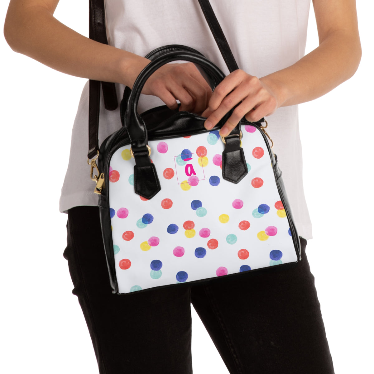 Polka Dot Shoulder Handbag
