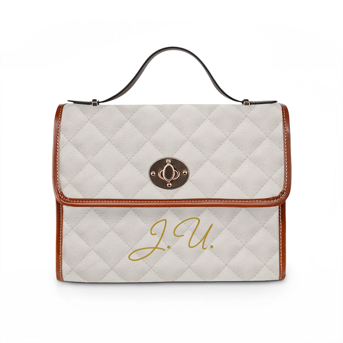 Bolso Personalizado Blanco Perla estilo acolchado