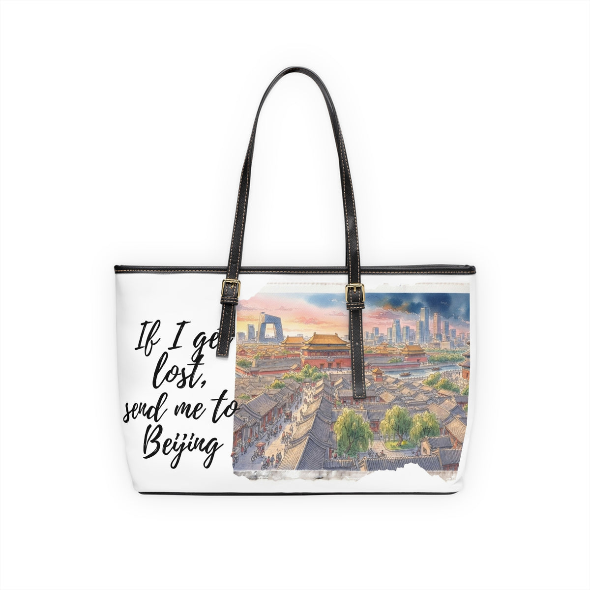 Beijing Watercolour Shoulder Bag