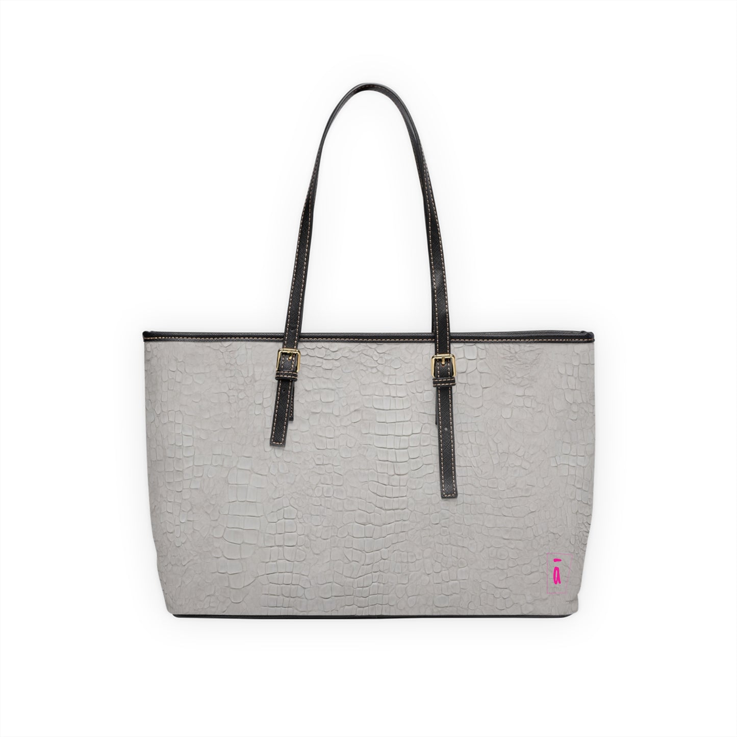 Shopping Bag - White Crocodile