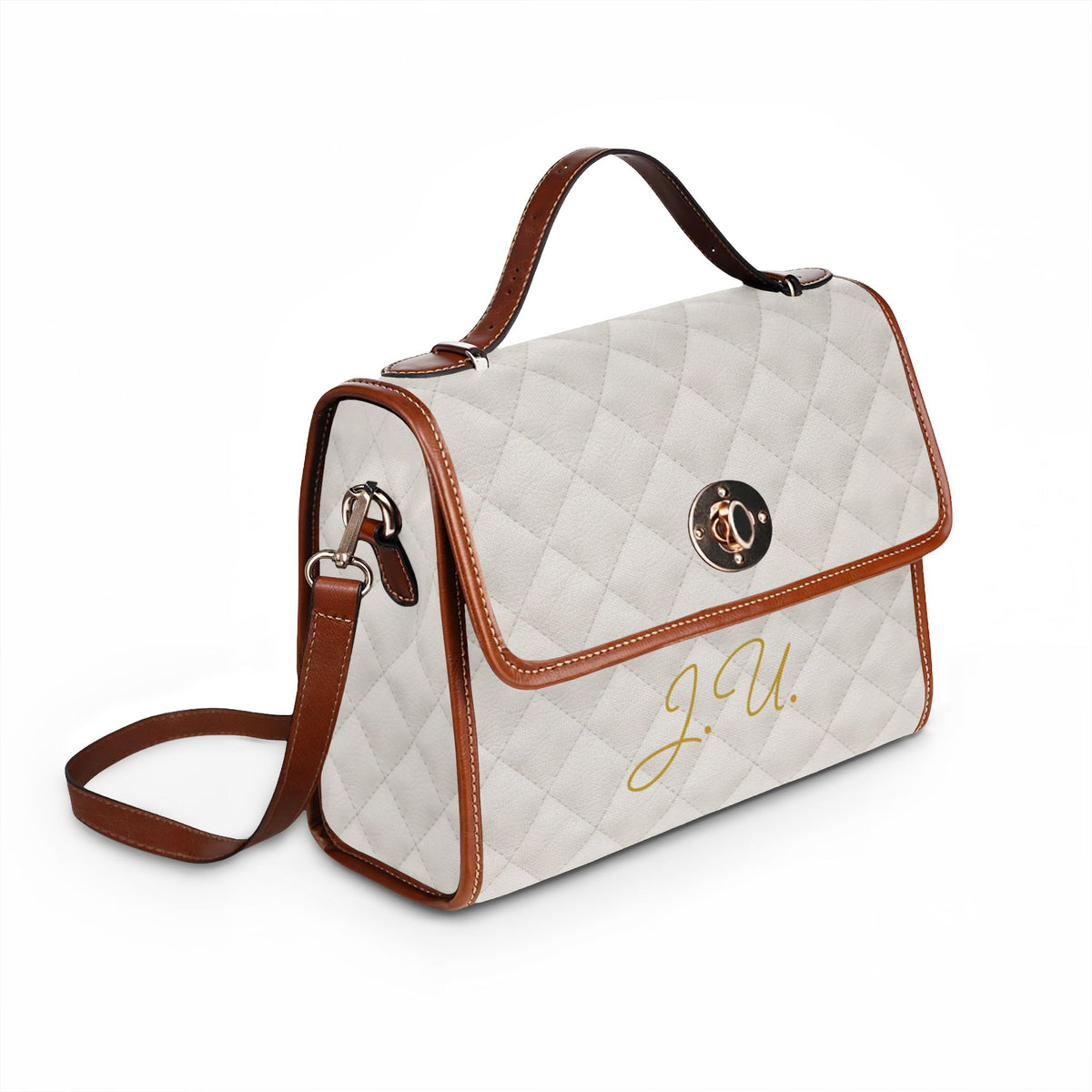 Bolso Personalizado Blanco Perla estilo acolchado
