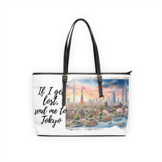 Tokyo Watercolour Skyline Shoulder Bag